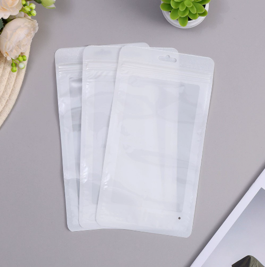 Blank transparent window self-sealing bag