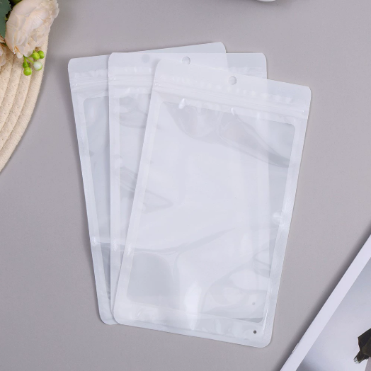 Blank transparent window self-sealing bag